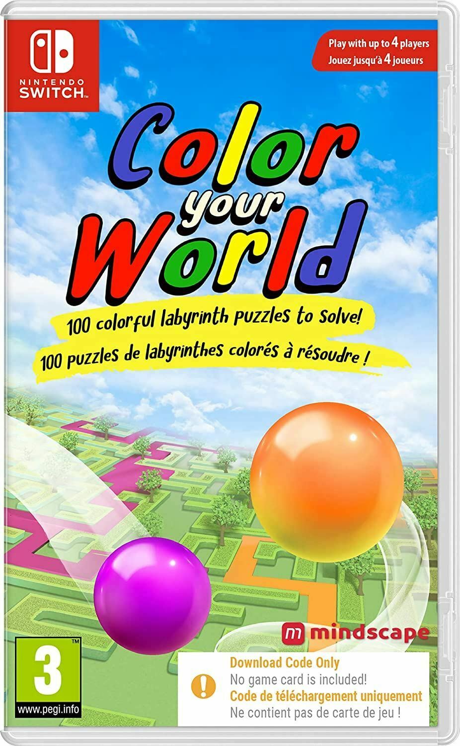 COLOR YOUR WORLD NINTENDO SWITCH GAME (CODE IN BOX) - saynama