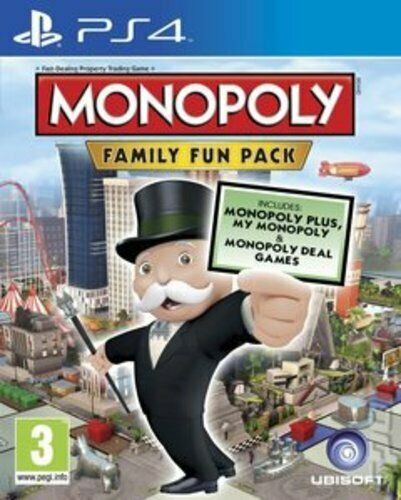 Monopoly Family Fun Pack (PS4) PEGI 3+ Board Game: Monopoly - saynama
